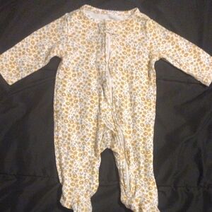 Child of Mine Yellow and White Floral Footie​